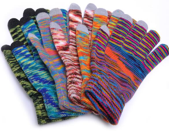 Wholesale flower striped line smart Touch Screen Glove for iphone ipad