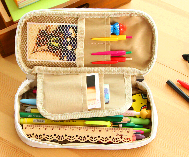 Wholesale good quality pu material pencil bag