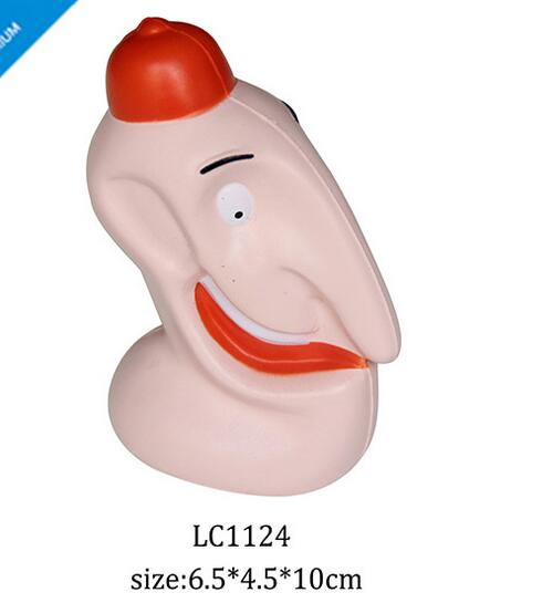 Wholesale pu clown or old man shpe pu stress ball