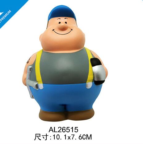 Wholesale decorating worker or maintenance worker shape pu stress ball