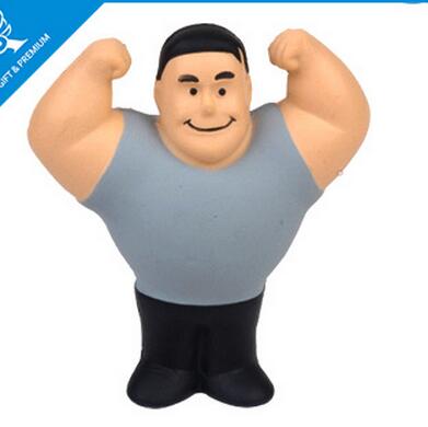 Wholesale muscular man shape pu stress ball
