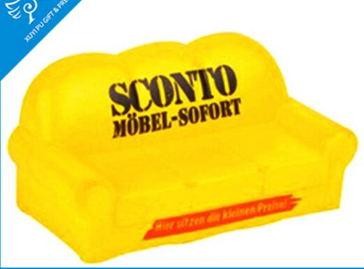Wholesale yellow color sofa pu stress ball