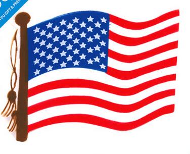 Wholesale usa flag shape pu foam stress ball