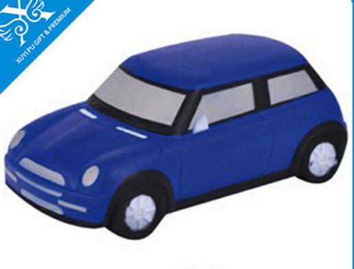 Wholesale blue car shape pu stress ball