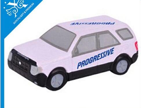 Wholesale white color car shape pu stress ball
