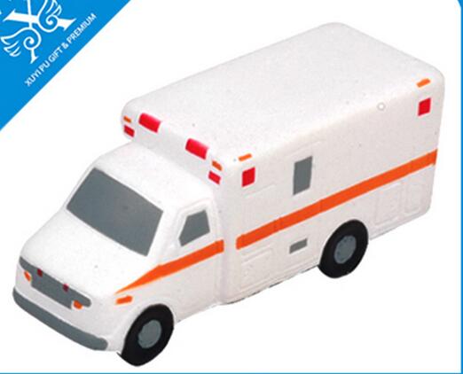 Wholesale white color truck shape pu stress ball