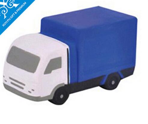 Wholesale blue truck shape pu stress ball