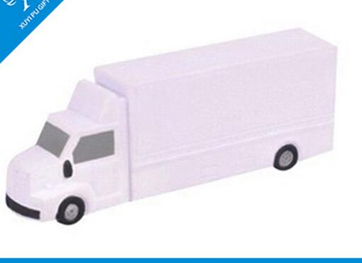 Wholesale white color truck shape pu stress ball