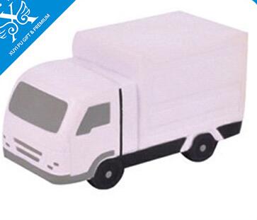 Wholesale white color truck shape pu stress ball