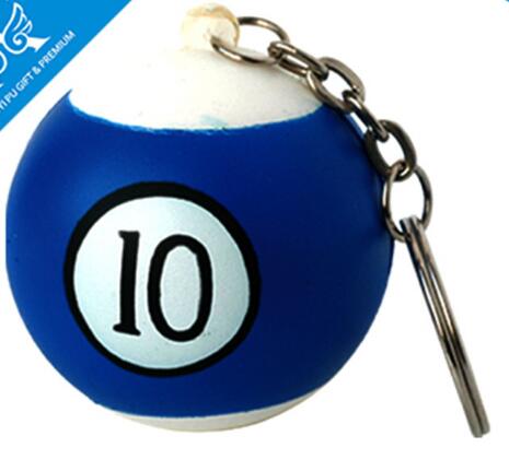Wholesale table tennis shape pu stress ball keychain