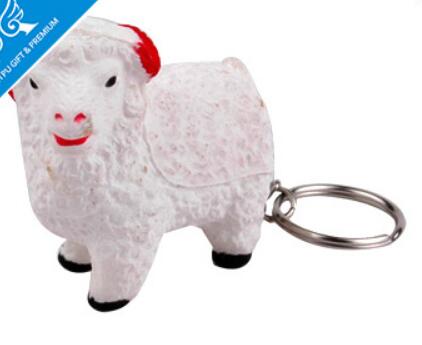 Wholesale hoggerel shape pu stress ball keychain
