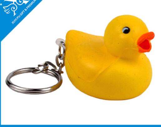 Wholesale yellow color duck shape pu stress ball