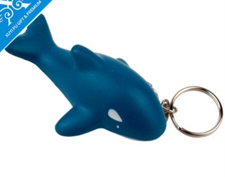 Wholesale heyden shape pu stress ball keychain