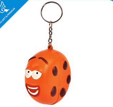 Wholesale biscuit shape pu stress ball keychain