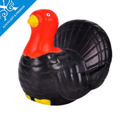 Wholesale black color turkey shape pu stress ball