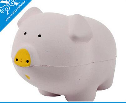 Wholesale white color pig shape pu stress ball