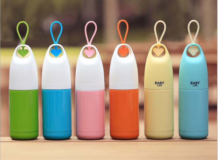 Wholesale 300ml vaccum stainless steel mug with heart handle