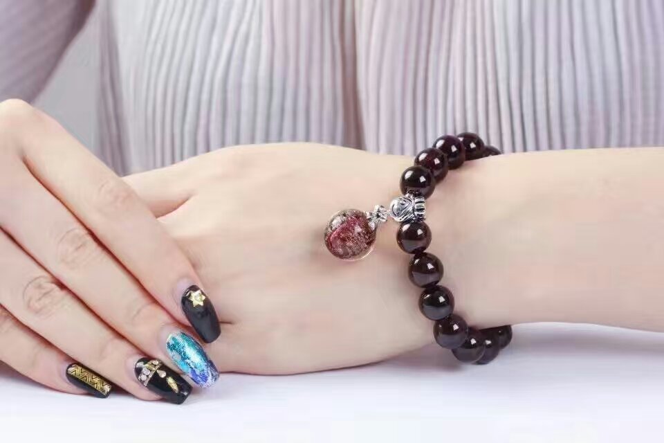 Wholesale 925 silver red color essencial oil bracelet