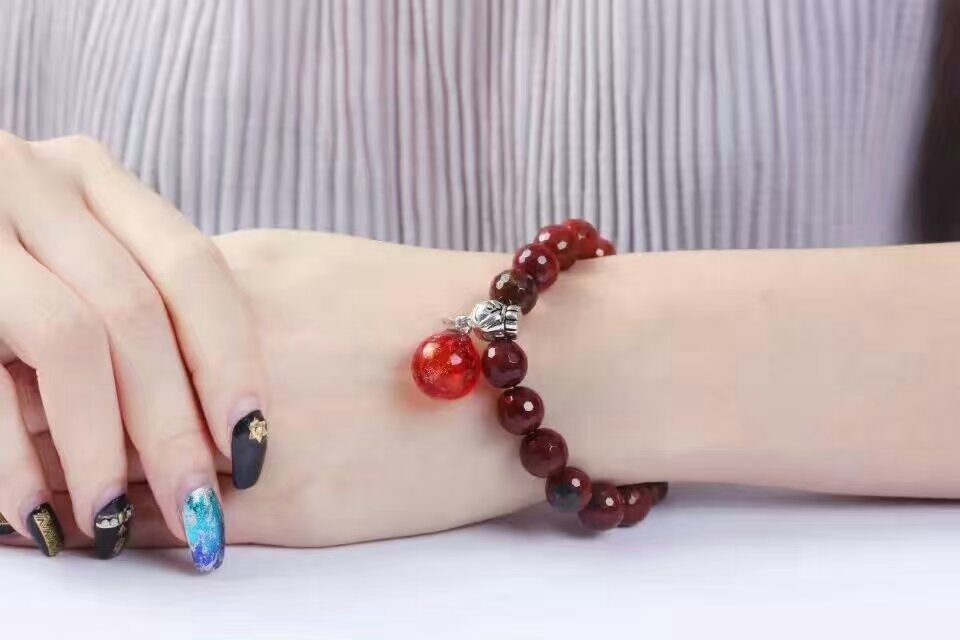 Wholesale 925 silver red color essencial oil bracelet