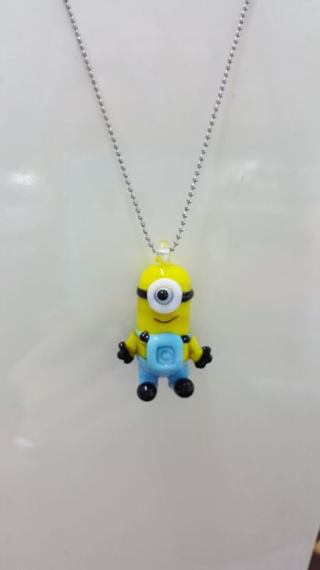 Wholesaleo minions or pegman shape essencial oil necklace