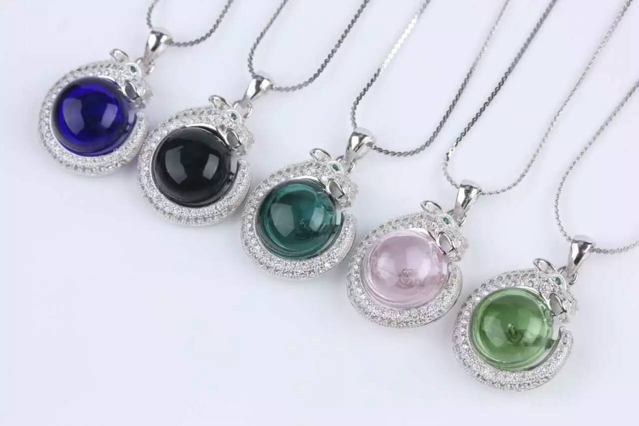 Wholesale fashonal round essencial oil bottle diffuser necklace