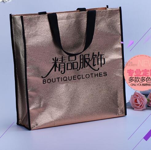 Wholesale silver color non woven bag with customized logo