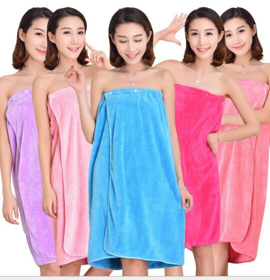 Good quality microfiber woman bathrobe skirt for swimming or home