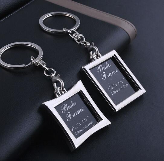 Wholesale square shape photo keychain