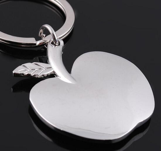 Wholesale apple shape metal keychain