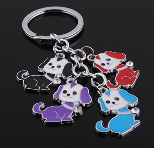 Promotional cheap style dog shape keychain