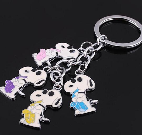 Good quality dog shape metal keychain