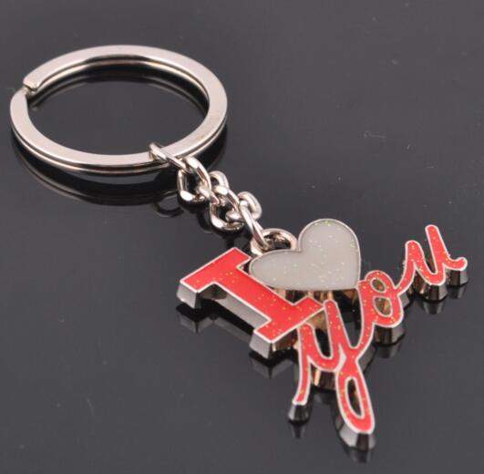Good quality i love you metal keychain