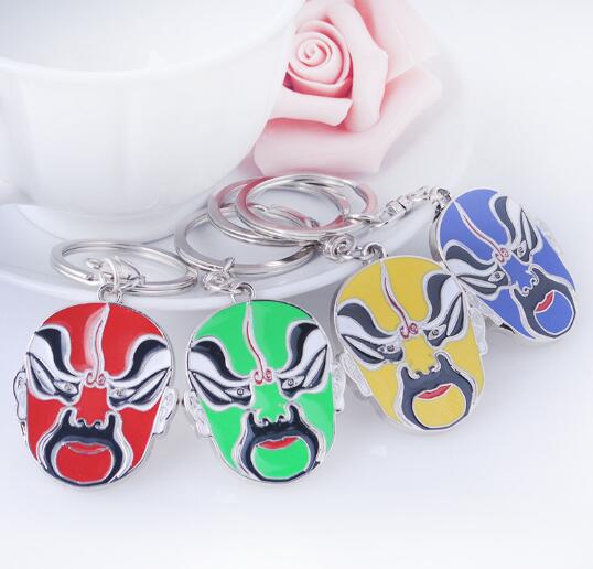 Good quality customized shape facial makeup metal keychain