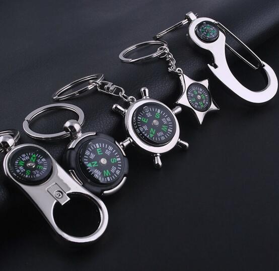 Good quality compass metal keychain