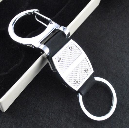 Genuine leather with carabiner car keychain