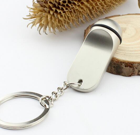 Good quality Wine bottle stopper shape metal keychain