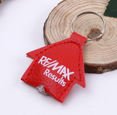 Promotional house shape custom logo led keychain