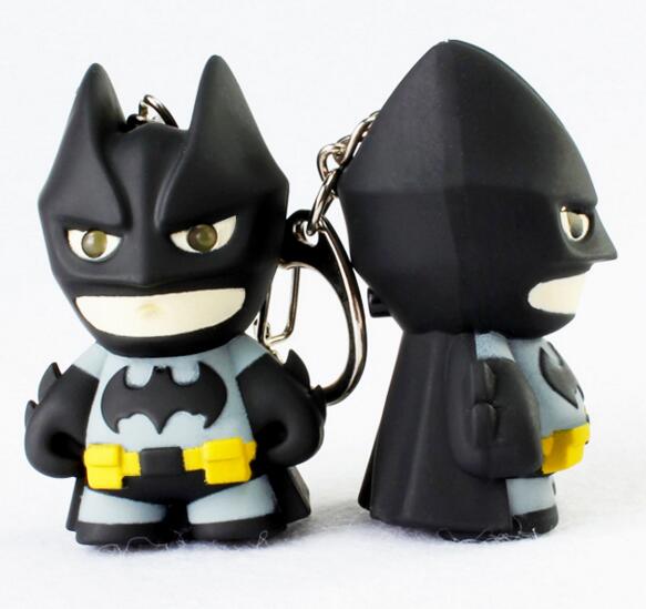 Promotional batman shape with sound led flashlight keychain