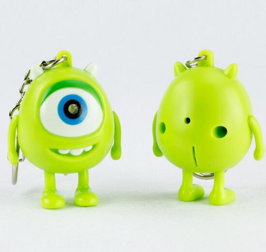 Promotional Mike Wazowski shape with sound and led keychain