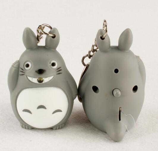 Promotional bear shape with sound and led keychain