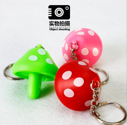 Promotional mooshroom shape with sound and led keychain