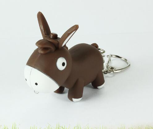 Promotional horse shape with sound and led keychain