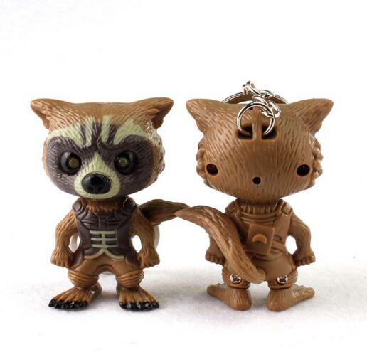 Promotional fox shape with sound and led keychain
