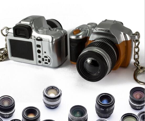 Promotional camera shape with sound and led keychain