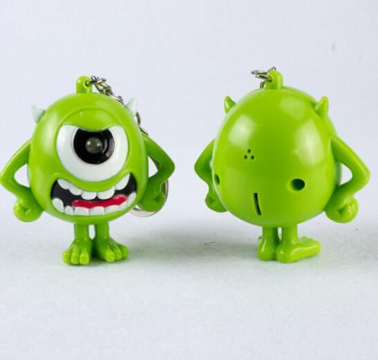 Promotional  Mike Wazowski shape with sound and led keychain