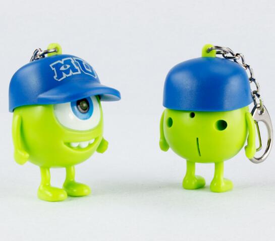 Promotional  Mike Wazowski shape with sound and led keychain