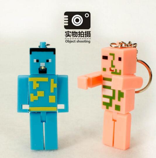 Promotioinal robot shape with led and sound keychain