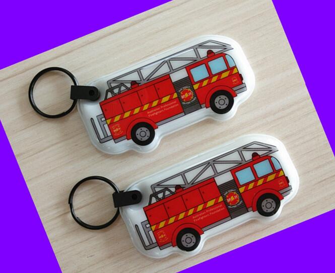 Promotional custom car shape pvc led keychain