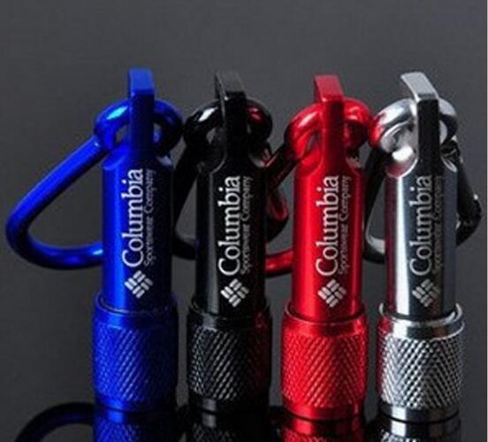Promotional mini with led flashlight keychain