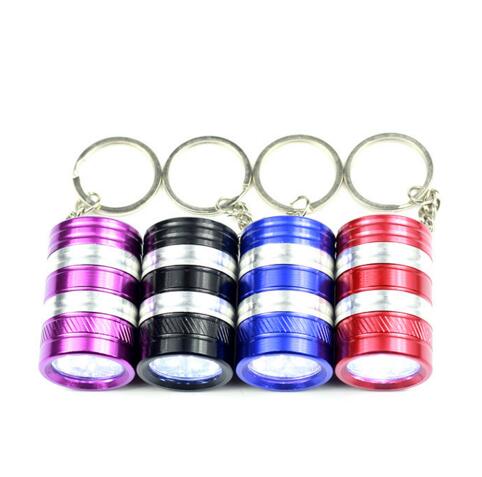 Promotional barrel shape mini led keychain
